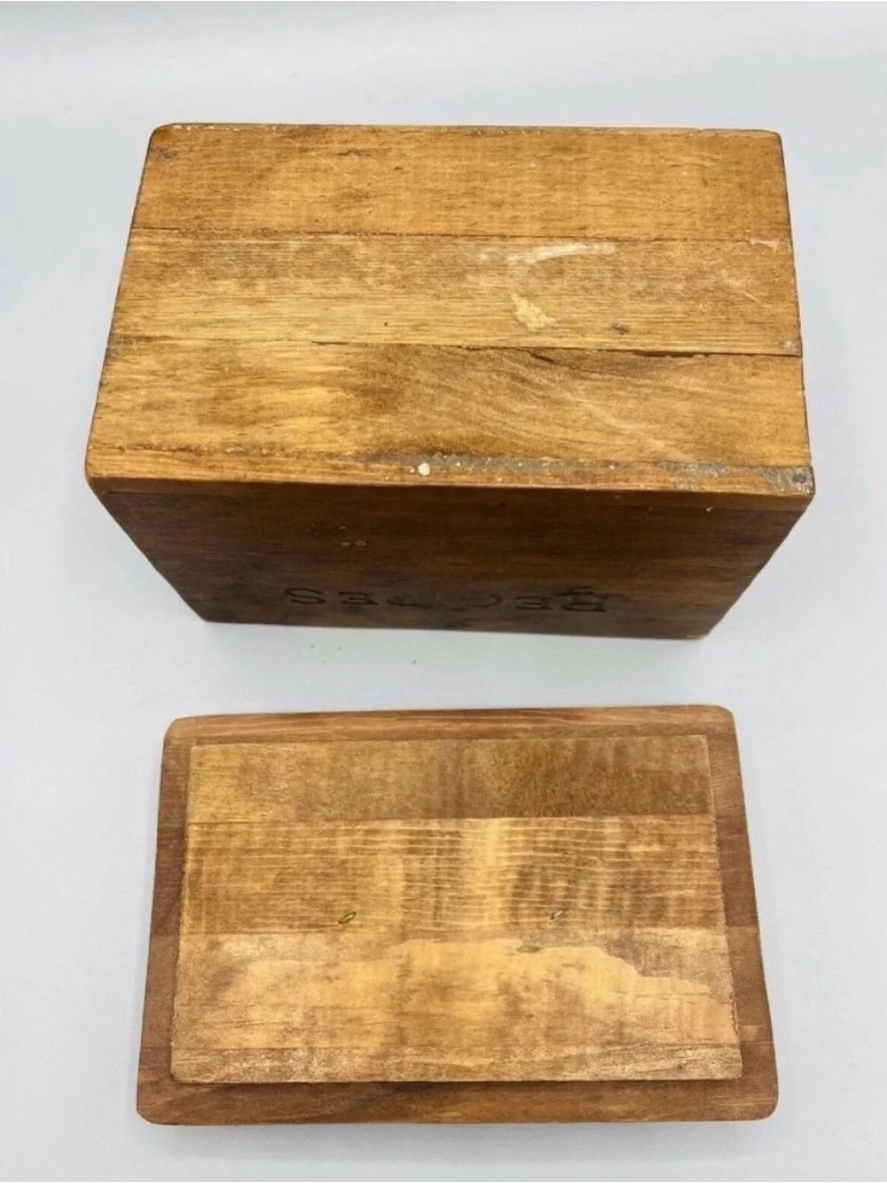 Vintage Wooden Recipe Box